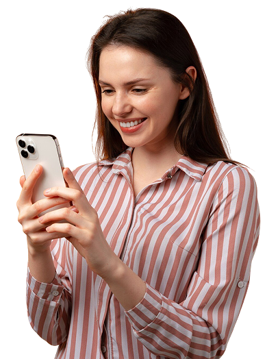 Woman using smartphone